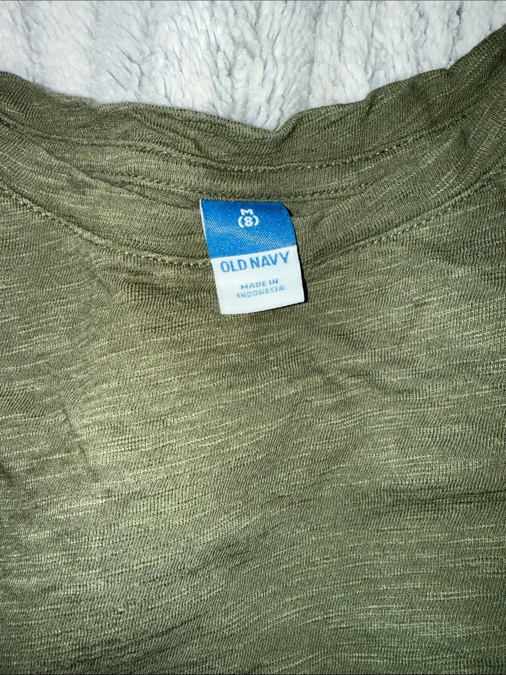 Old Navy Olive Green Ruffle Sleeve Short Sleeve Tee